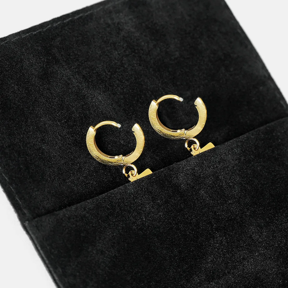 35 Number Earring - Gold Plated Stainless Steel