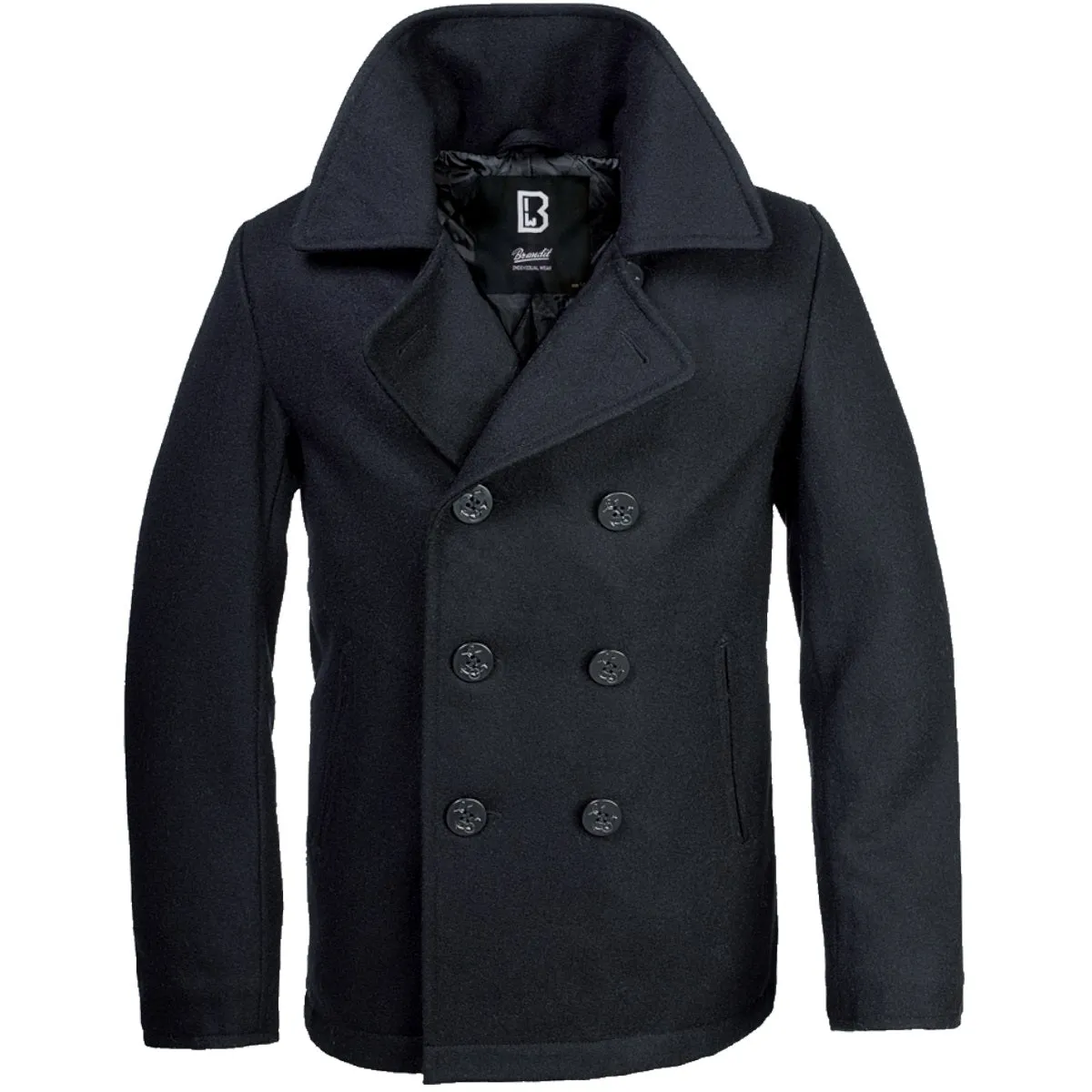 Brandit Pea Coat Black