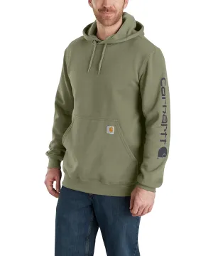 Carhartt Midweight Logo Hooded Sweatshirt - Dusty Olive