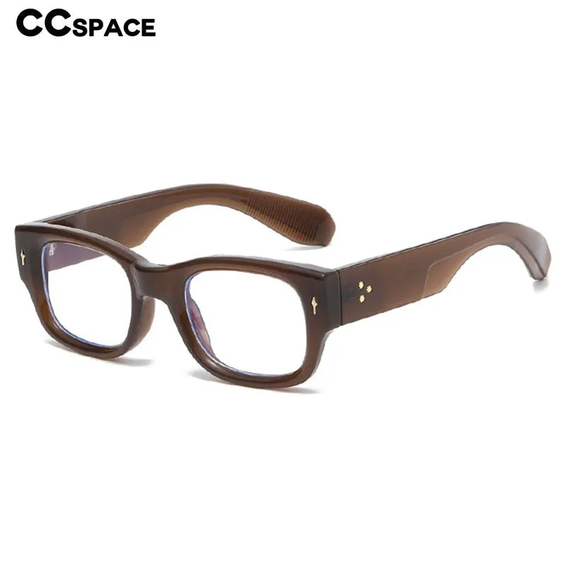 CCspace Unisex Full Rim Rectangle Acetate Eyeglasses 55548