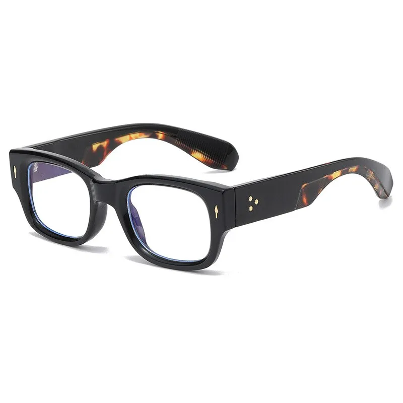 CCspace Unisex Full Rim Rectangle Acetate Eyeglasses 55548