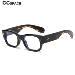 CCspace Unisex Full Rim Rectangle Acetate Eyeglasses 55548