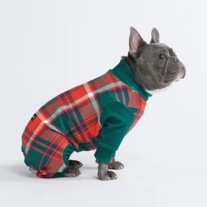 Christmas Dog Pajama - Green and Red Plaid