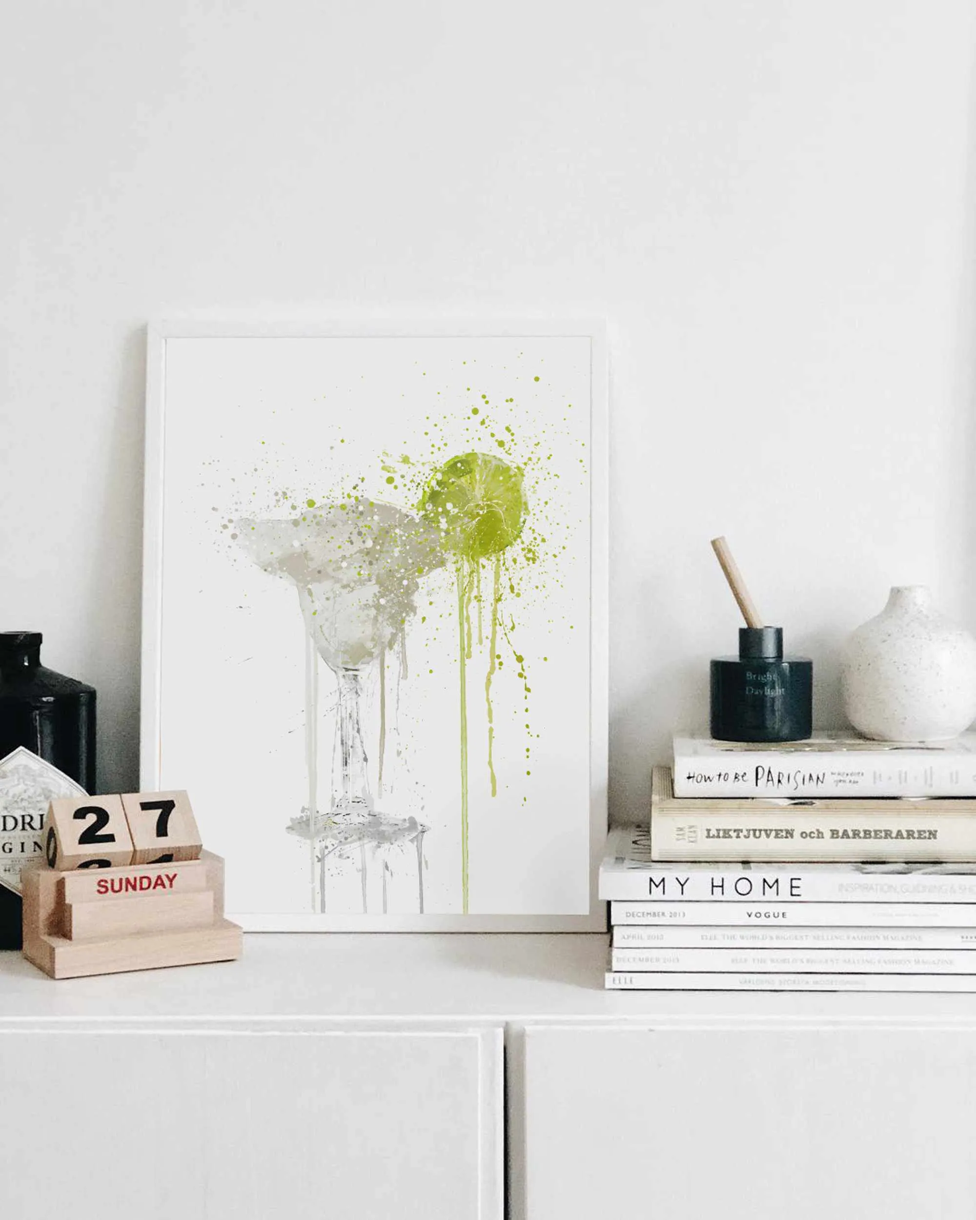 Frozen Margarita Cocktail Wall Art Print