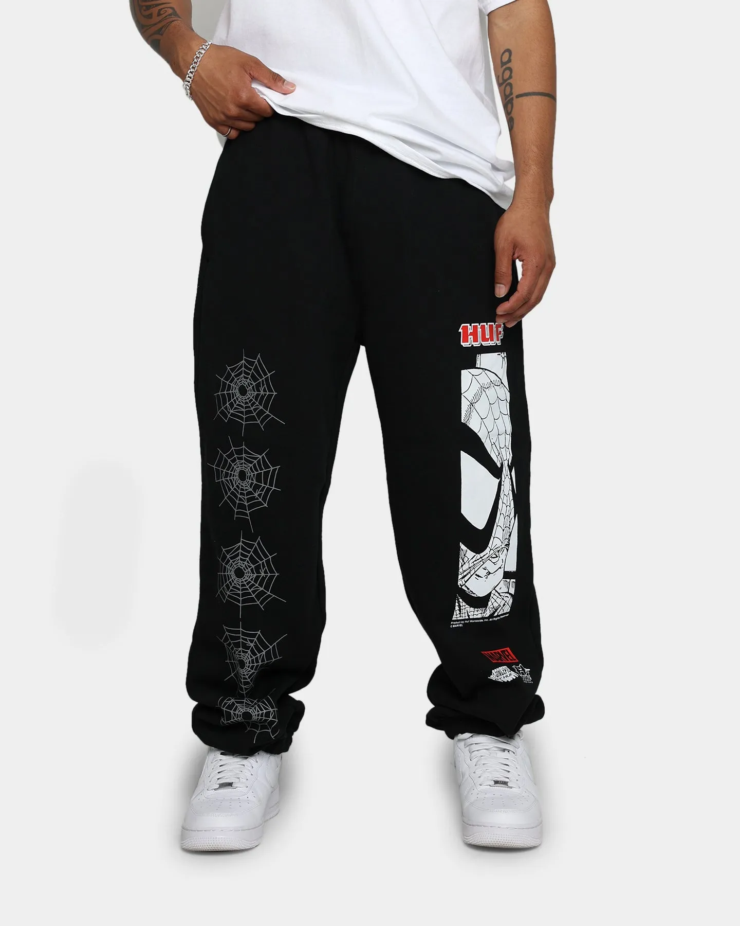 HUF X Marvel Amazing Fleece Pants Black