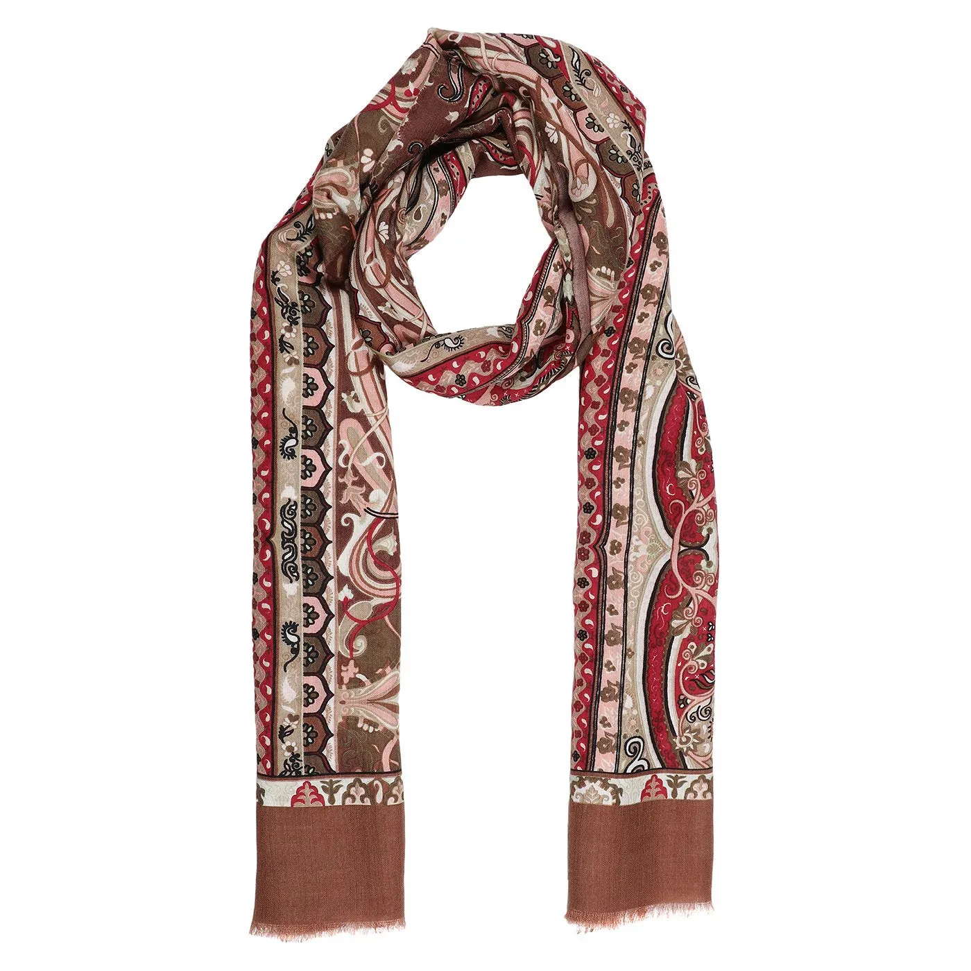 Magic Carpet Brown Wool Silk Stole