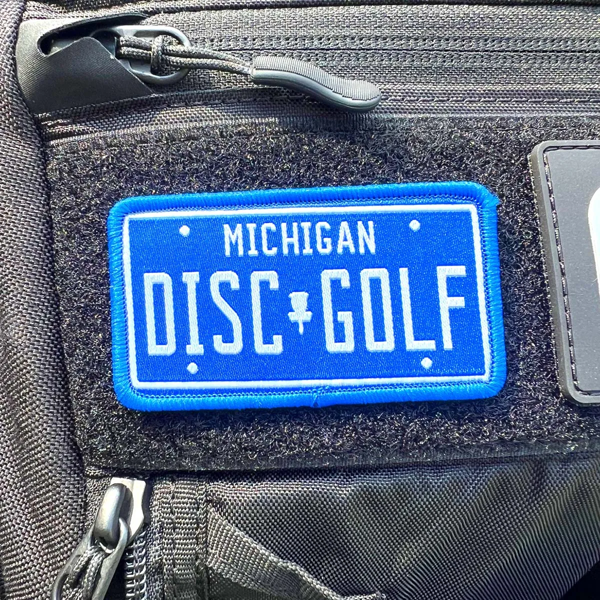 Michigan Vintage License Plate Disc Golf Patch