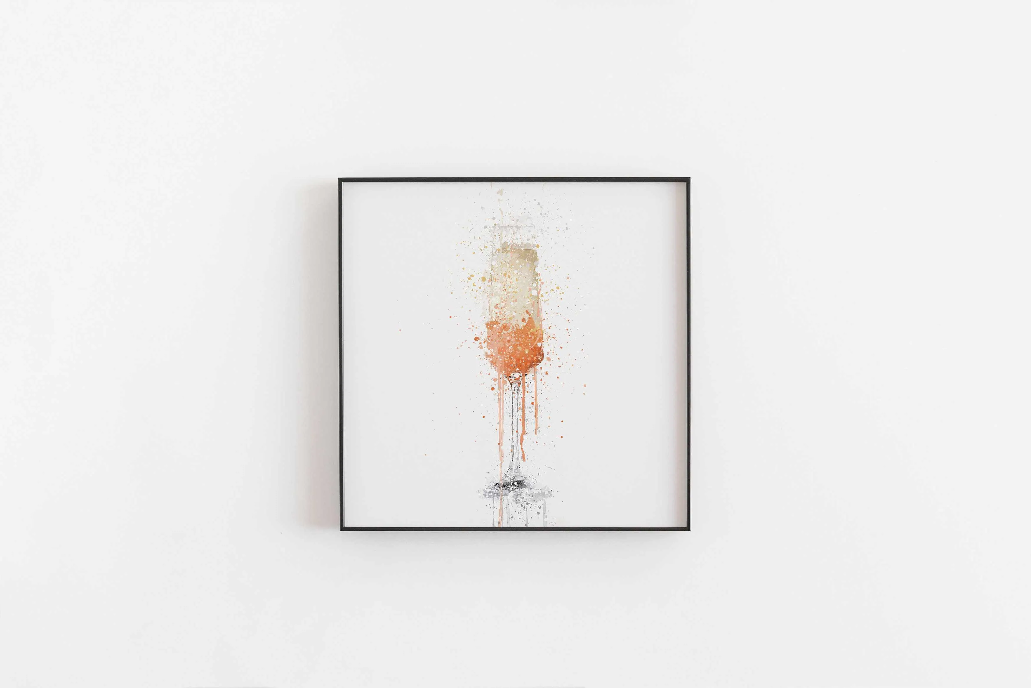 Peach Bellini Cocktail Wall Art Print