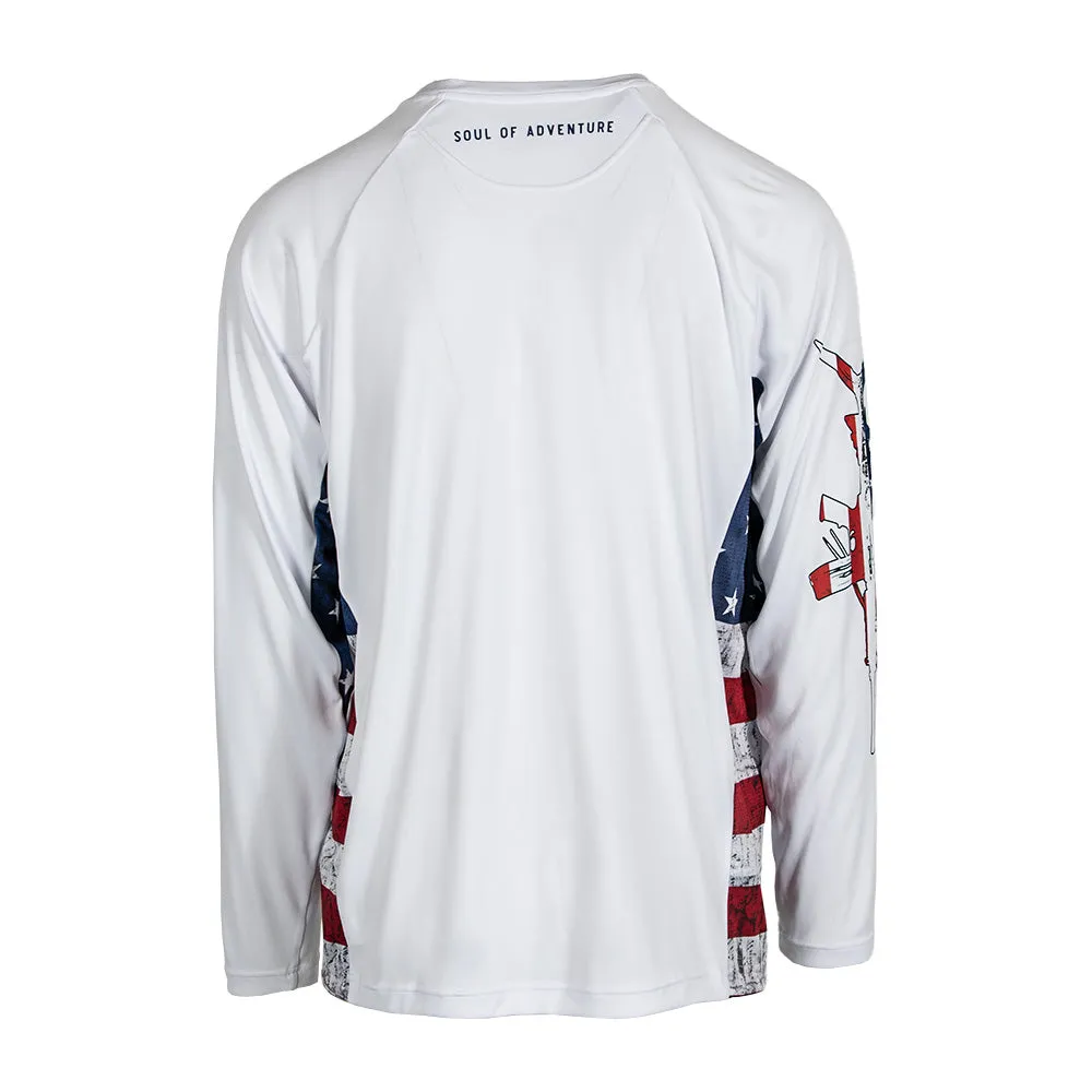 Performance Long Sleeve Shirt  | American Flag | Game On