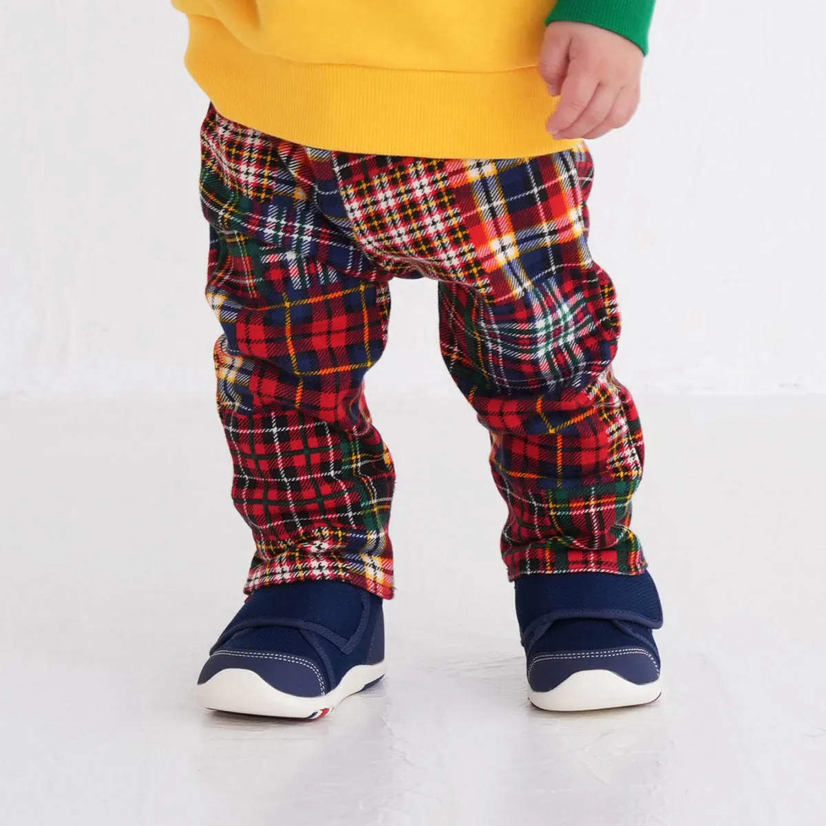 Plush Patchwork Plaid Pants