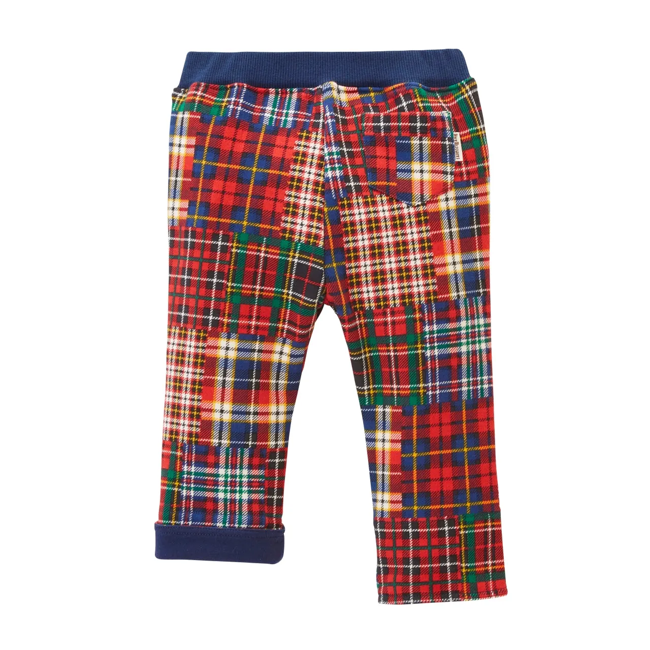 Plush Patchwork Plaid Pants