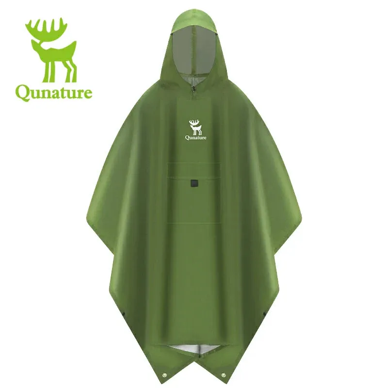 Qunature 3-in-1 Waterproof Raincoat Canopy Floor Mat Lightweight Portable