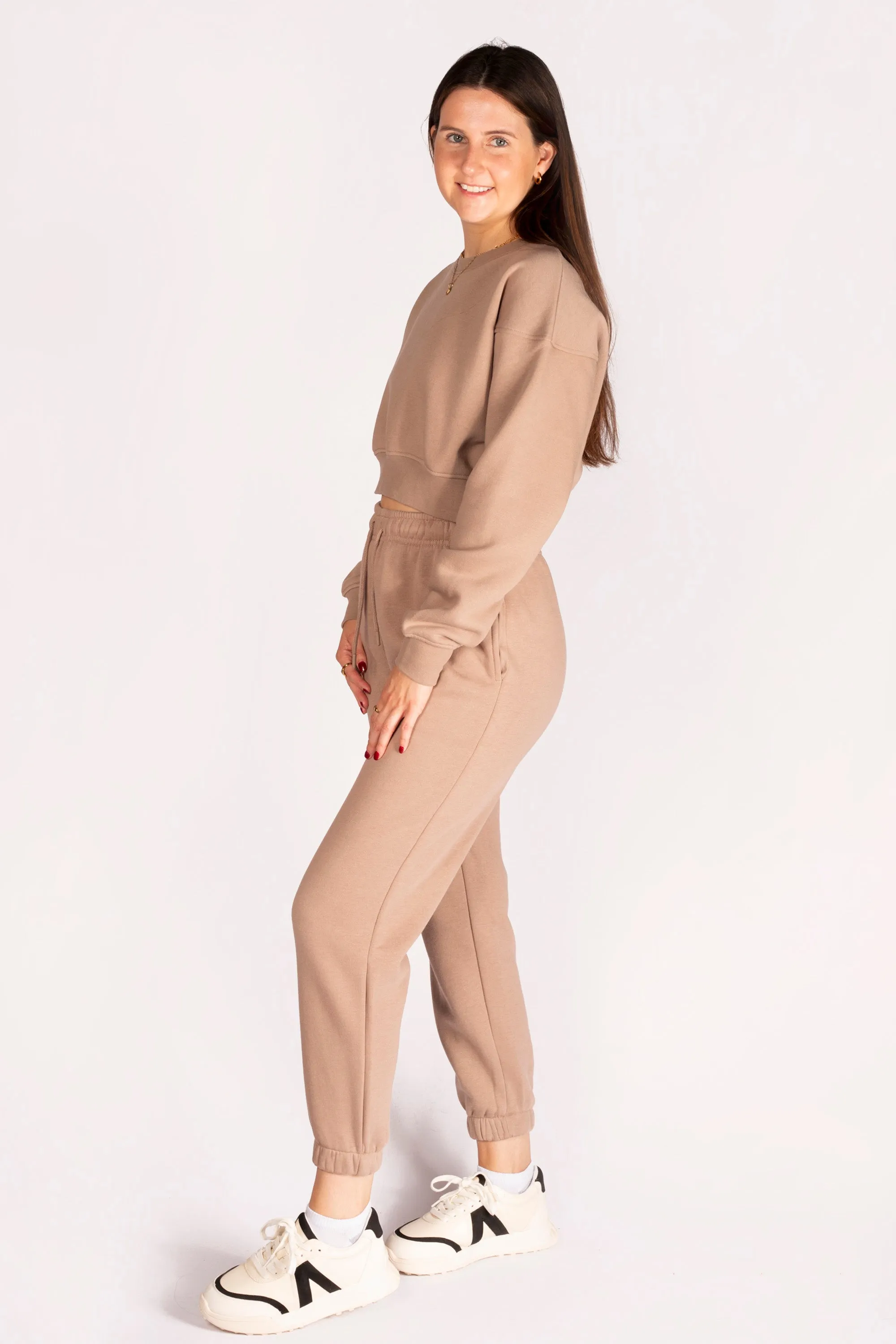 Tan Fleece Billow Pants - FINAL SALE