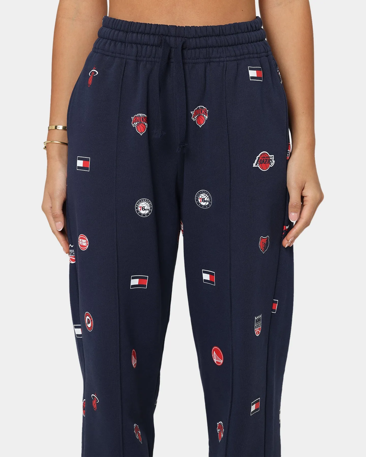 Tommy Jeans Women's Tommy Jeans X NBA W6 All Over Print Track Pants Twilight Navy