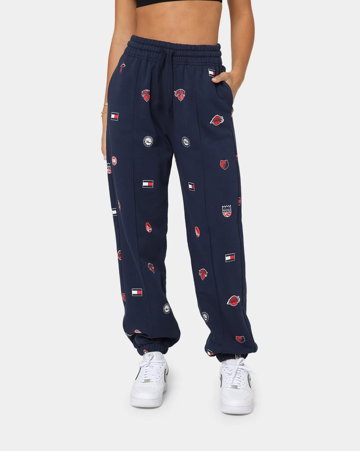 Tommy Jeans Women's Tommy Jeans X NBA W6 All Over Print Track Pants Twilight Navy