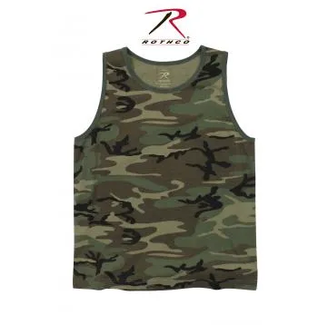 Vintage Style Woodland Camo Tank Top