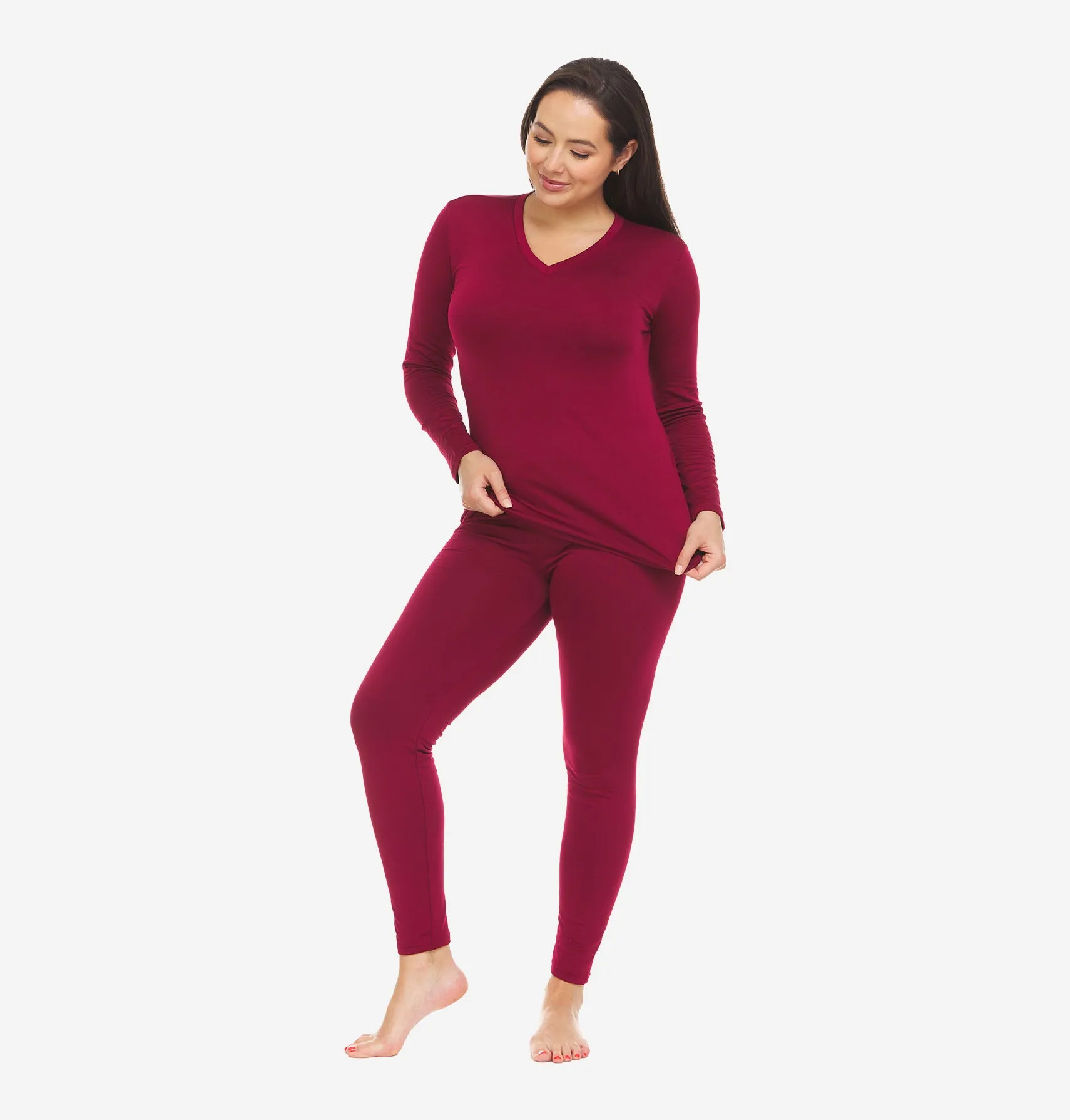 Women's V-Neck Thermal Set