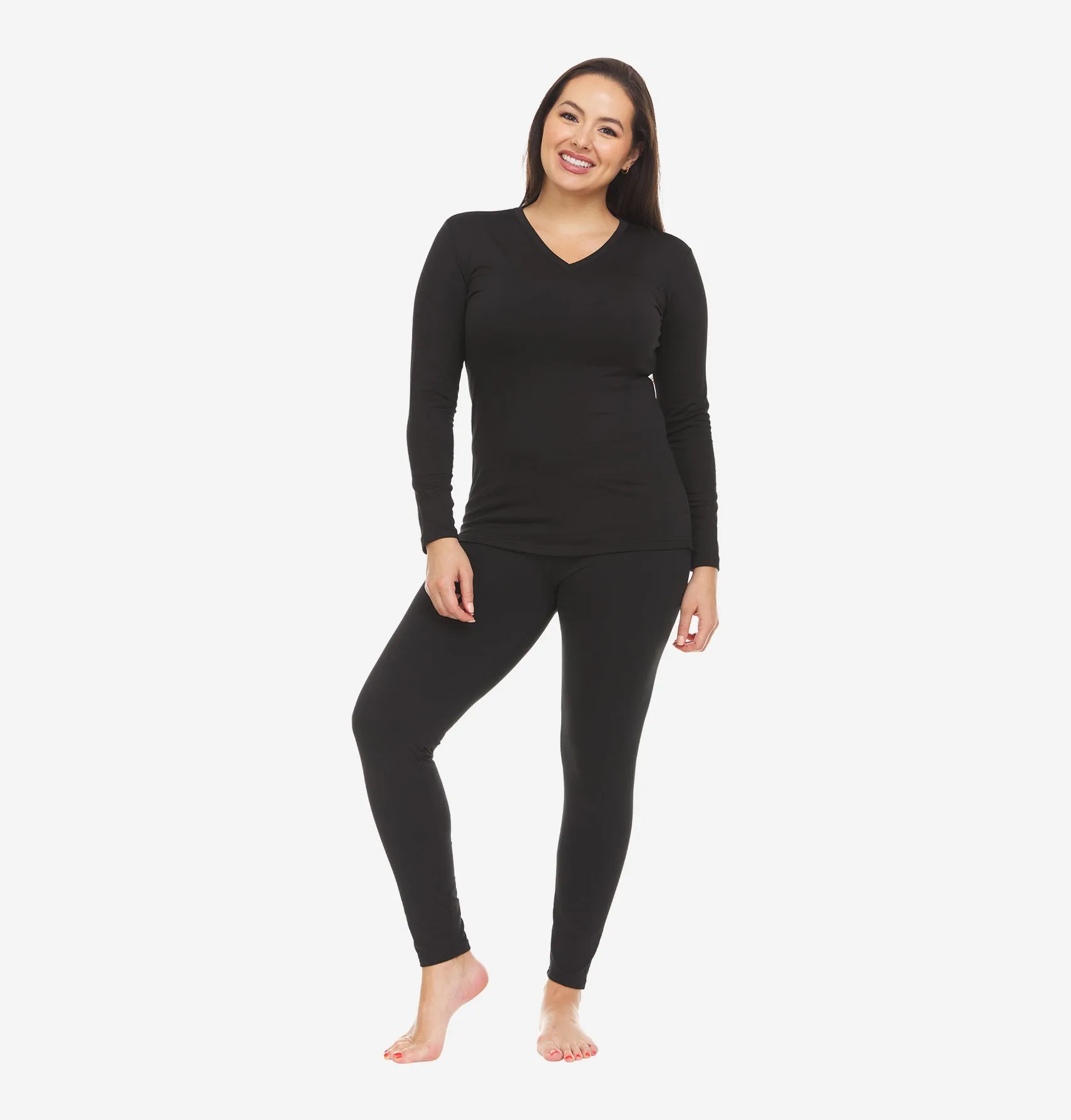 Women's V-Neck Thermal Set